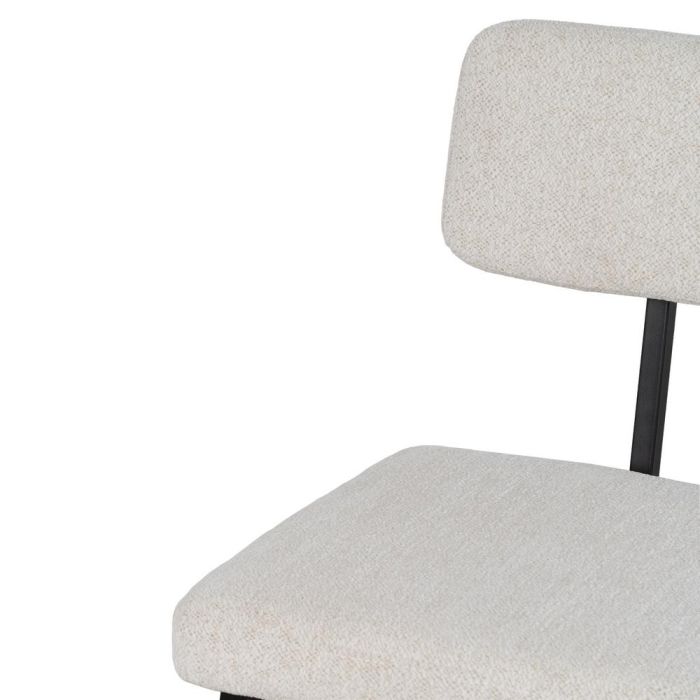 Silla Blanco Tejido-Metal Decoración 42,50 X 55 X 77,50 cm