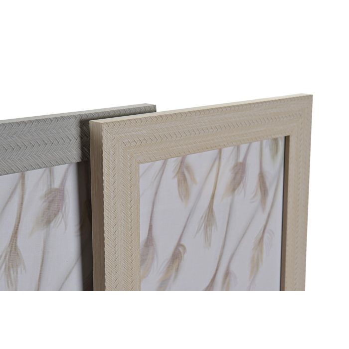 DKD Home Decor Marco de Foto 20x25 Cottage Gris Beige 1.5 x 31 x 26 cm 1