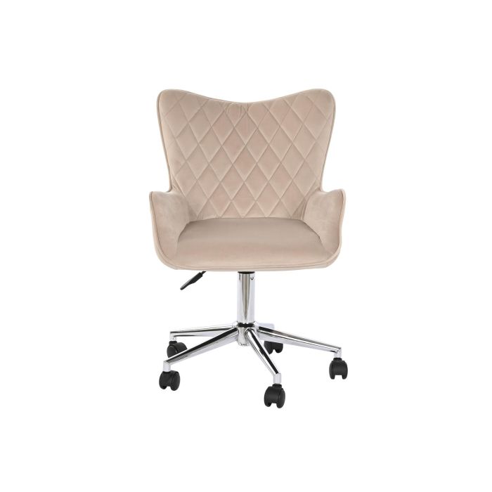 DKD Home Decor Silla Loft Crema Metal/Poliéster Plateado 56.5x80x52 cm 7 DKD Home Decor Silla Loft Crema Metal/Poliéster Plateado 56.5x80x52 cm 7