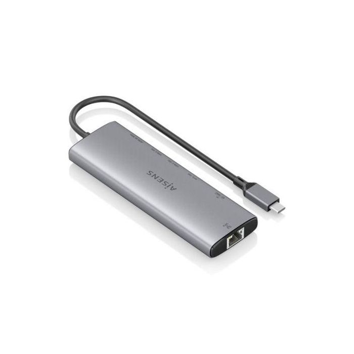 Docking USB Tipo-C Aisens ASUC-8P033-GR/ 1xHDMI/ 1xUSB/ 2xUSB Tipo-C/ 1xRJ45/ 1xLector Tarjetas/ 1xUSB Tipo-C PD/ Gris 1