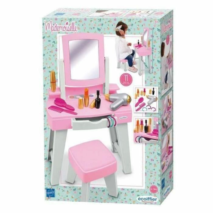 Ecoiffier Mi Primer Tocador Rosa con Espejo y Taburete Juguete Infantil para Niñas de 12 a 36 Meses 1