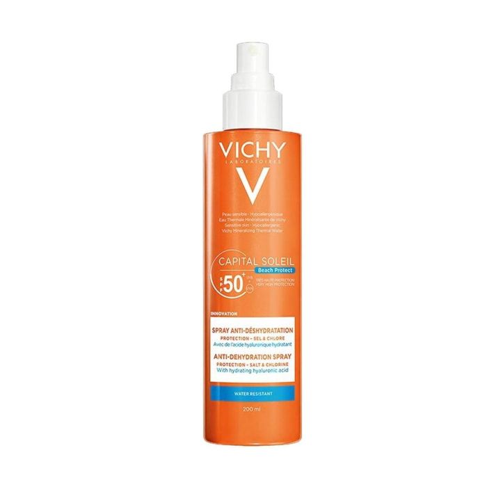 Vichy Capital Soleil Agua Luminosidad SPF50 200 ml - Protección Solar y Bronceado Natural Vichy Capital Soleil Agua Luminosidad SPF50 200 ml - Protección Solar y Bronceado Natural