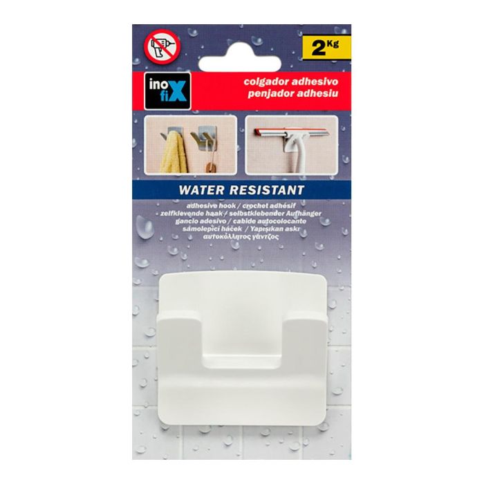 Inofix Colgador Rama Doble Blanco Resistente al Agua Adhesivo para Baños y Duchas PVC 1 Inofix Colgador Rama Doble Blanco Resistente al Agua Adhesivo para Baños y Duchas PVC 1