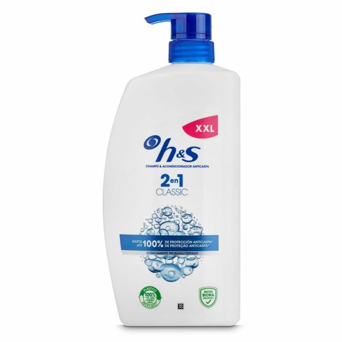 Head & Shoulders Champú Anticaspa y Acondicionador 2 en 1 Clásico para Cabello Normal, Dosificador 1000 ml 2 Head & Shoulders Champú Anticaspa y Acondicionador 2 en 1 Clásico para Cabello Normal, Dosificador 1000 ml 2