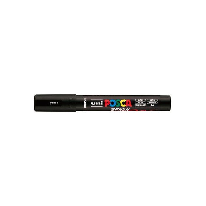 POSCA Marcador Brush PC-5BR Punta Mediana Semiflexible Negro