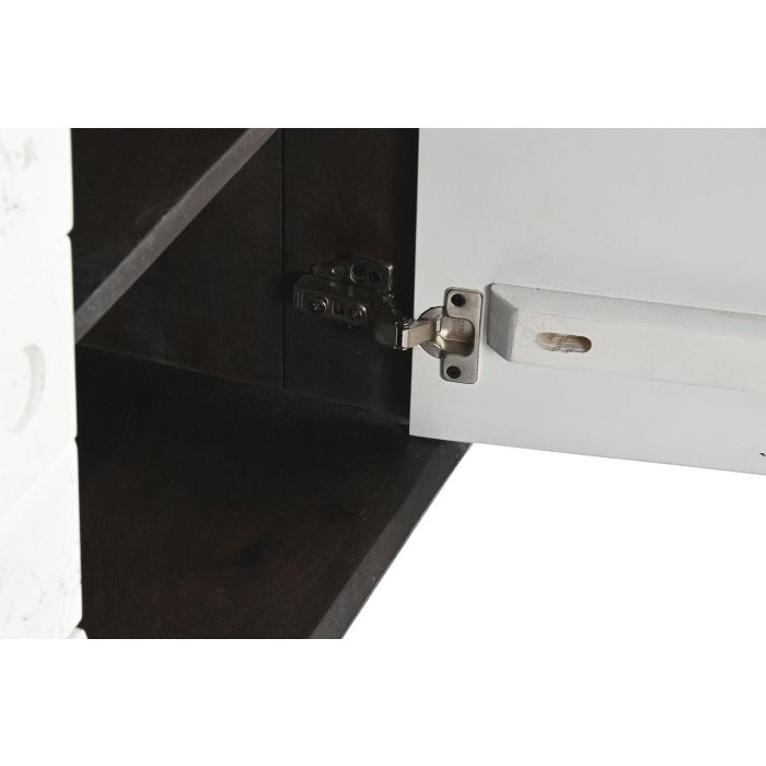 DKD Home Decor Buffet Moderno Marrón Oscuro y Blanco de Madera de Mango 150x43x80 cm con 3 Cajones, 2 Puertas y 2 Estanterías Desmontable 5