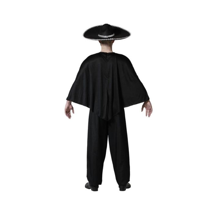 Disfraz Mariachi Hombre Adulto con Poncho Multicolor y Calaveras Talla Única 2 Disfraz Mariachi Hombre Adulto con Poncho Multicolor y Calaveras Talla Única 2