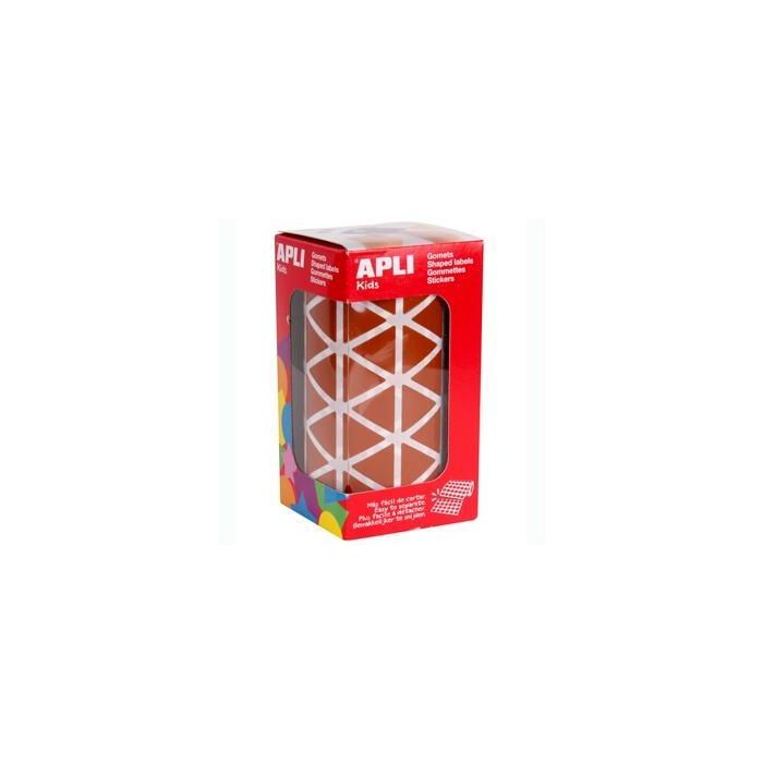 Apli Gomets Triangulares 20 mm Rollo Marrón -Rollo 2832 Unidades- Apli Gomets Triangulares 20 mm Rollo Marrón -Rollo 2832 Unidades-