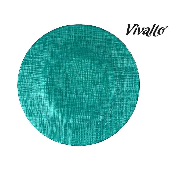 Plato Vidrio 21Cm Turquesa Vivalto (24 Unidades) 1 Plato Vidrio 21Cm Turquesa Vivalto (24 Unidades) 1