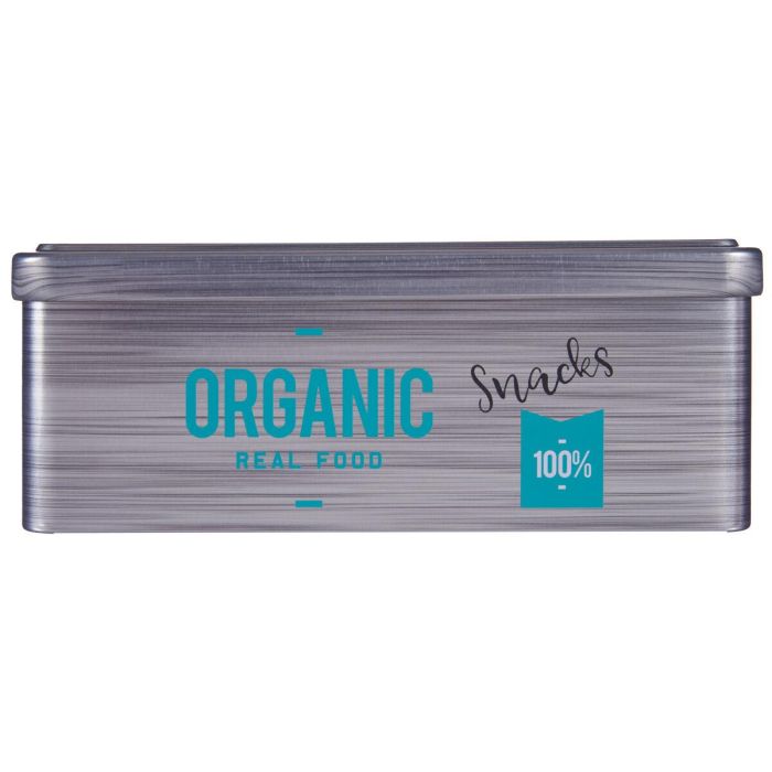 Bote Organic Snacks Gris Hojalata (11 x 7,1 x 18 cm) (24 Unidades) 1