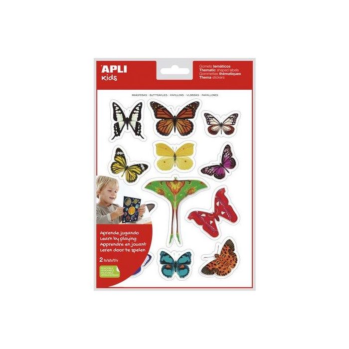 Gomets Apli Tematicos Bolsa 2H Removibles Mariposas 24 Uds. (18730) (Set de 5)