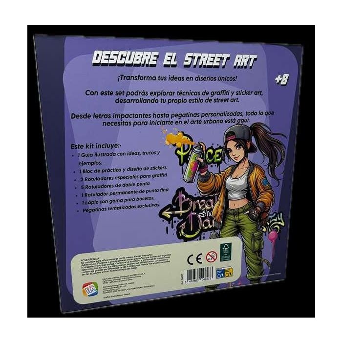 Estudio de diseño street artist, todo lo que necesitas para explorar el graffiti y el sticker art con rotuladores de alta calidad, guía ilustrada y bloc para practicar 2 Estudio de diseño street artist, todo lo que necesitas para explorar el graffiti y el sticker art con rotuladores de alta calidad, guía ilustrada y bloc para practicar 2