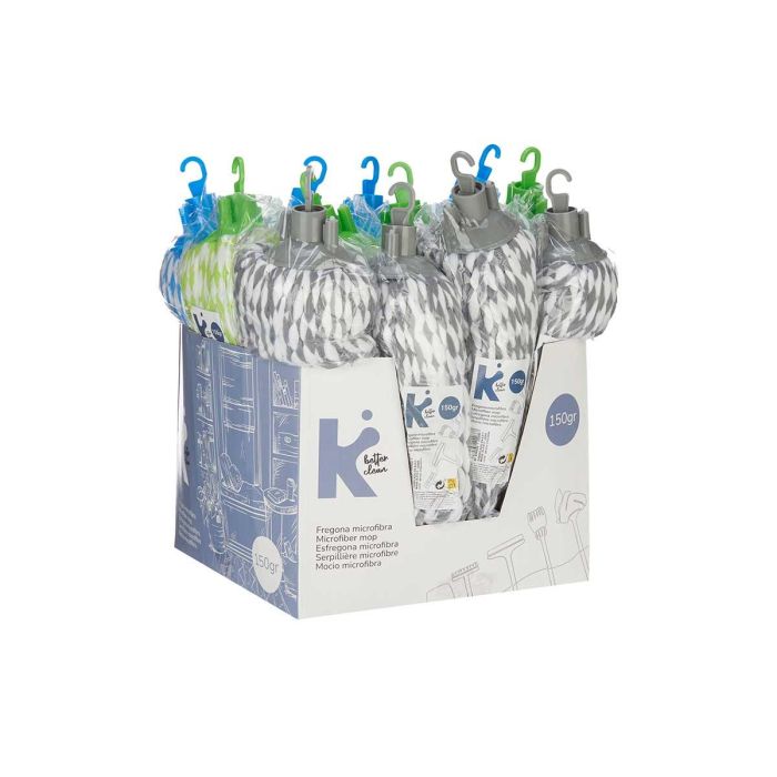 Fregona Microfibra 150 gr Trenzado Surtidos - Arte Regal 10x34x10 cm (12 Unidades) 4 Fregona Microfibra 150 gr Trenzado Surtidos - Arte Regal 10x34x10 cm (12 Unidades) 4