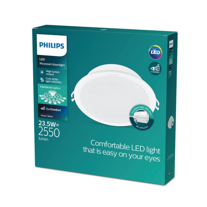Philips Downlight LED Empotrable Modelo Meson 23,5W 2550 lm 4000K Luz Día Ø21,5 x 10,5 cm 2