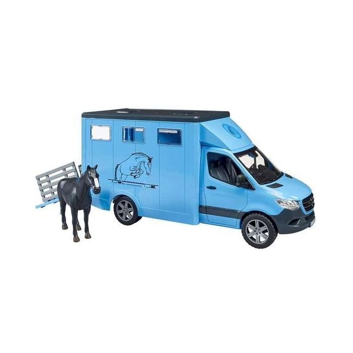 Bruder Mercedes Benz Sprinter Transporte Equino para 1 Caballo 43x17x22 cm 5