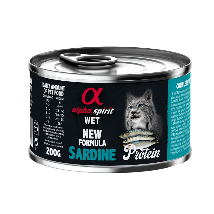 Alpha Spirit Spirit Feline Sardina Lata Caja 6x200 gr