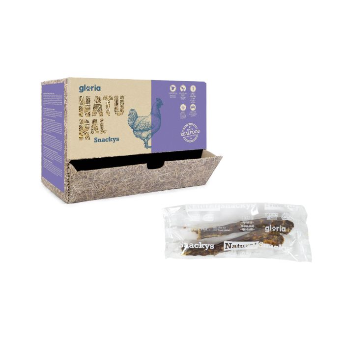 Snacks Gloria Cuellos de Pato Naturales Horneados para Perros 100% Pato sin Aditivos Display 30 Bolsas (2 Cuellos/Bolsa) España 0 Snacks Gloria Cuellos de Pato Naturales Horneados para Perros 100% Pato sin Aditivos Display 30 Bolsas (2 Cuellos/Bolsa) España 0