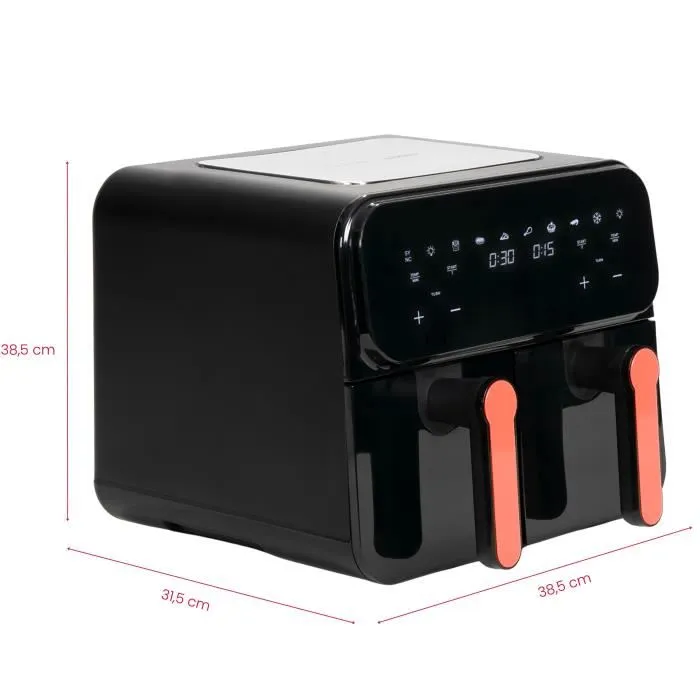 Livoo Freidora sin aceite DOC316 - Acero Inoxidable, 9 L, 2400 W, 7 Programas, Temperatura Regulable 1