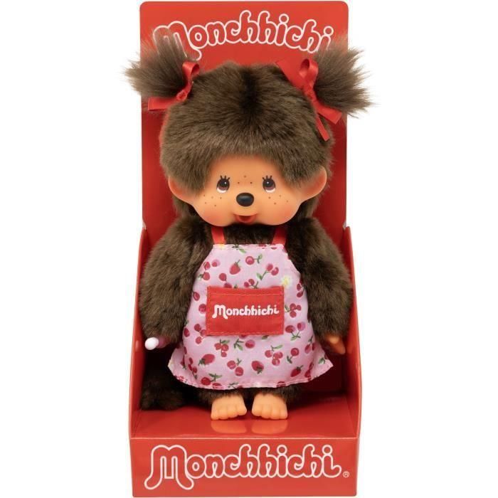 Mono de peluche - BANDAI - Delantal de flores Monchhichi - 20 cm 2 Mono de peluche - BANDAI - Delantal de flores Monchhichi - 20 cm 2