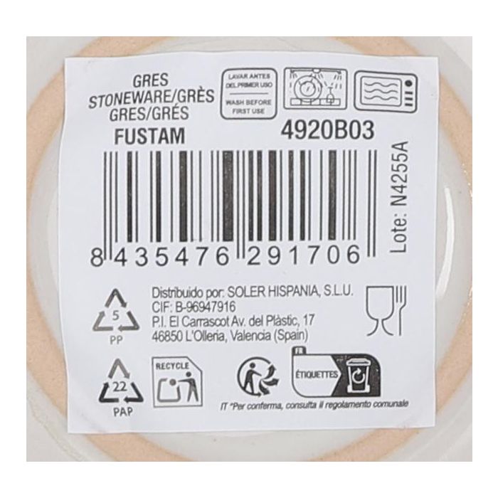 Plato Fustam 20.5 x 2 cm - Inde (24 Unidades) 1 Plato Fustam 20.5 x 2 cm - Inde (24 Unidades) 1