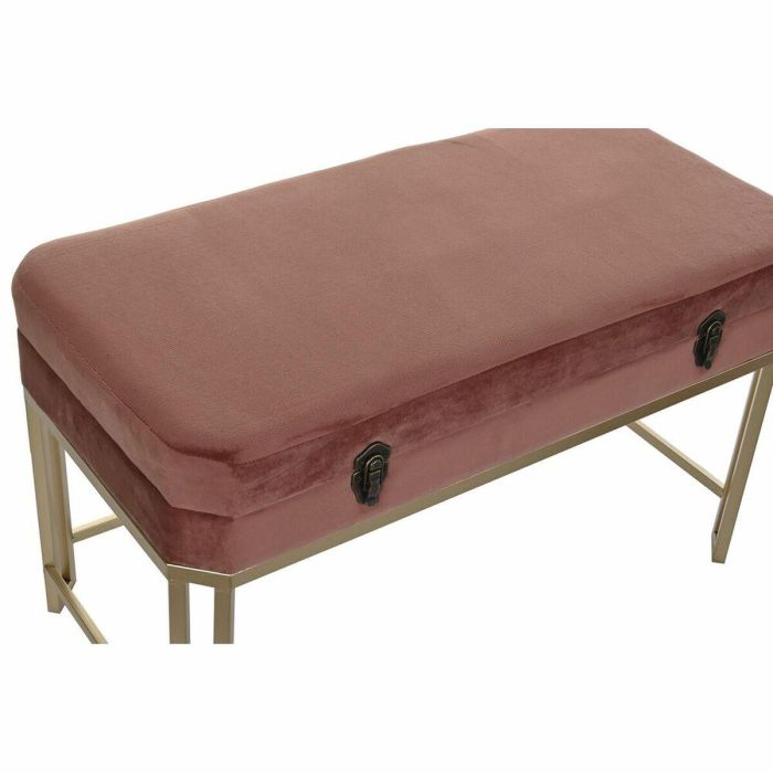 Descalzadora Glam DKD Home Decor Rosa Dorado 40 x 47 x 80 cm Set de 2 3 Descalzadora Glam DKD Home Decor Rosa Dorado 40 x 47 x 80 cm Set de 2 3