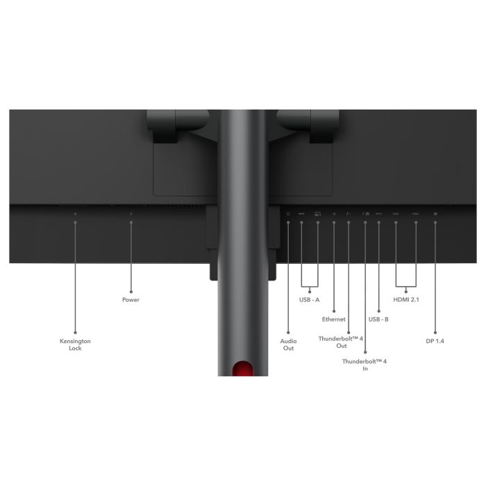 Lenovo Monitor ThinkVision P49w-30 49" Dual QHD (5120x1440) IPS 32:9 PBP KVM USB-C Thunderbolt 4 Ethernet 11