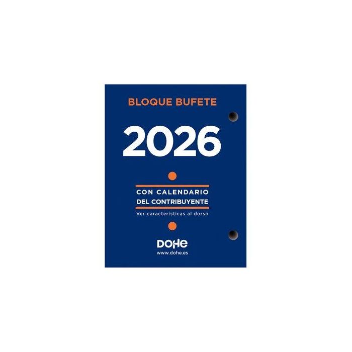 Dohe Bloque Bufete Anual 8.5x11 cm Castellano 2026 – Papel Offset 60gr 640 páginas con Calendario Contribuyente