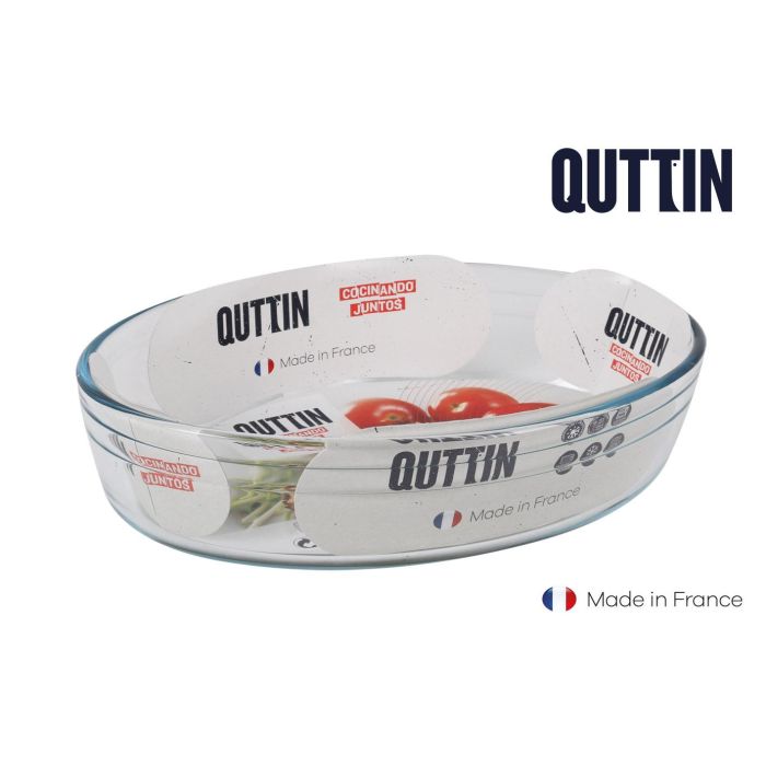 Fuente de vidrio oval Quttin 26.2 x 17.8 x 6.1 cm, 1.8L (6 Unidades) Fuente de vidrio oval Quttin 26.2 x 17.8 x 6.1 cm, 1.8L (6 Unidades)