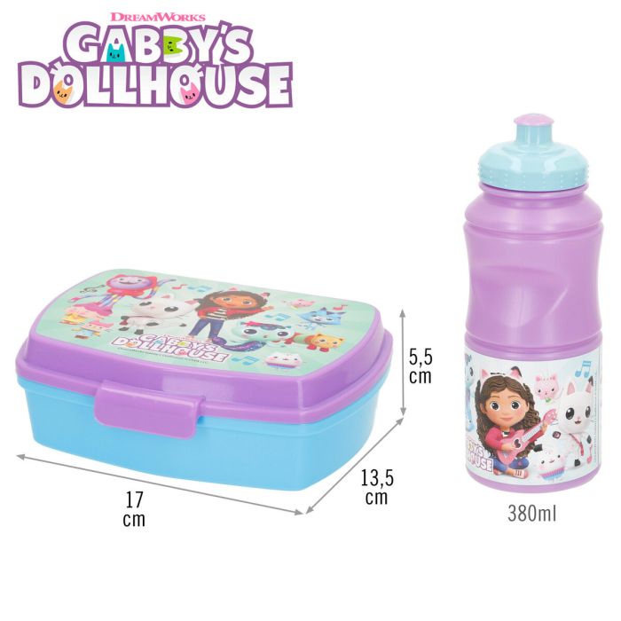 Portameriendas con Accesorios Gabby's Dollhouse Plástico 380 ml 17 x 5,5 x 13,5 cm (6 Unidades) 3