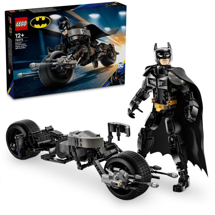 LEGO 76273 DC Batman: Minifigura de Batman y motocicleta Bat-Pod para construir 14 LEGO 76273 DC Batman: Minifigura de Batman y motocicleta Bat-Pod para construir 14