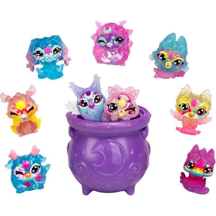 Pack 9 Mini Figuras - MAGIC MIXIES - Mini criaturas coleccionables, calderos e ingredientes incluidos 4 Pack 9 Mini Figuras - MAGIC MIXIES - Mini criaturas coleccionables, calderos e ingredientes incluidos 4