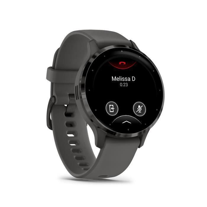 Reloj GPS conectado - GARMIN - Venu 3S - 30,4mm (1.2) - Acero gris, caja gris oscuro y correa de silicona gris oscuro 2