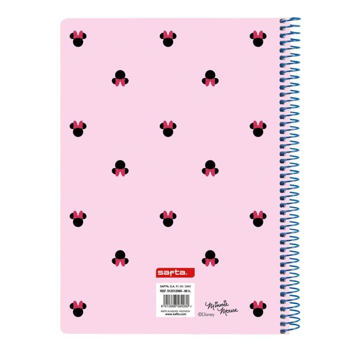 Libreta de Anillas Minnie Mouse Naive Rosa 80 Hojas 1