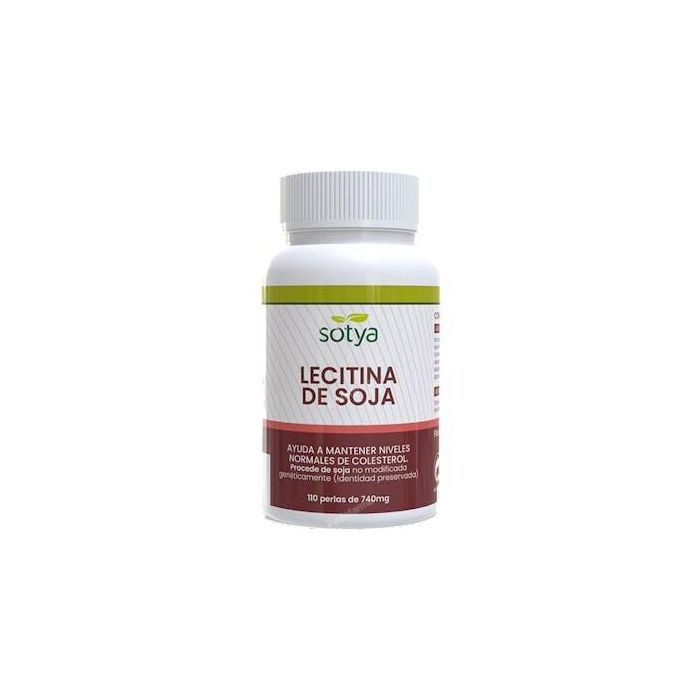 SOTYA Lecitina de Soja 500mg, 110 Perlas - Contribuye a mantener niveles normales de colesterol