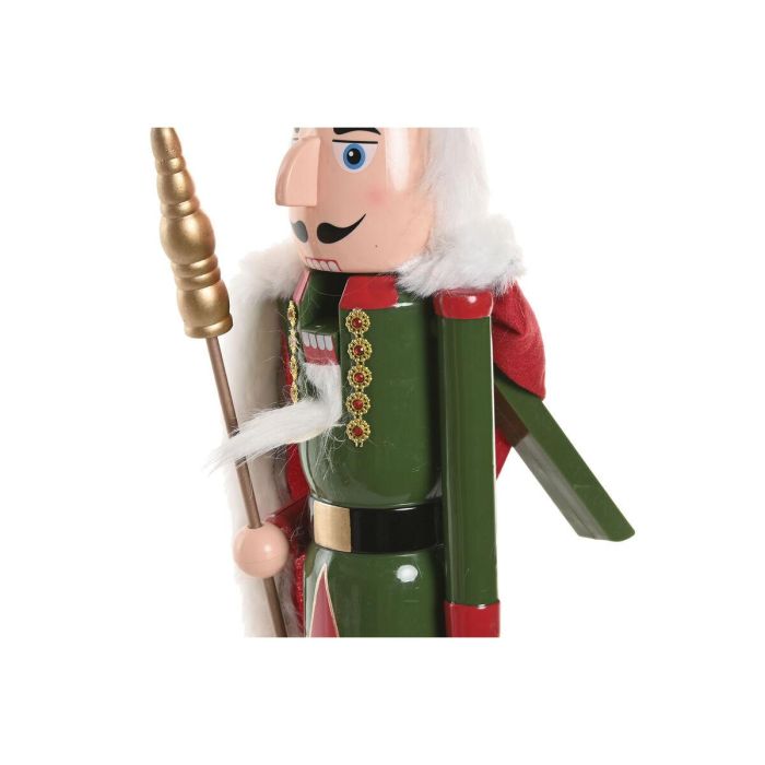 DKD Home Decor Figura Decorativa de Navidad Cascanueces Tradicional Multicolor en Madera y Poliéster 13x55x20 cm (2 Unidades) 1