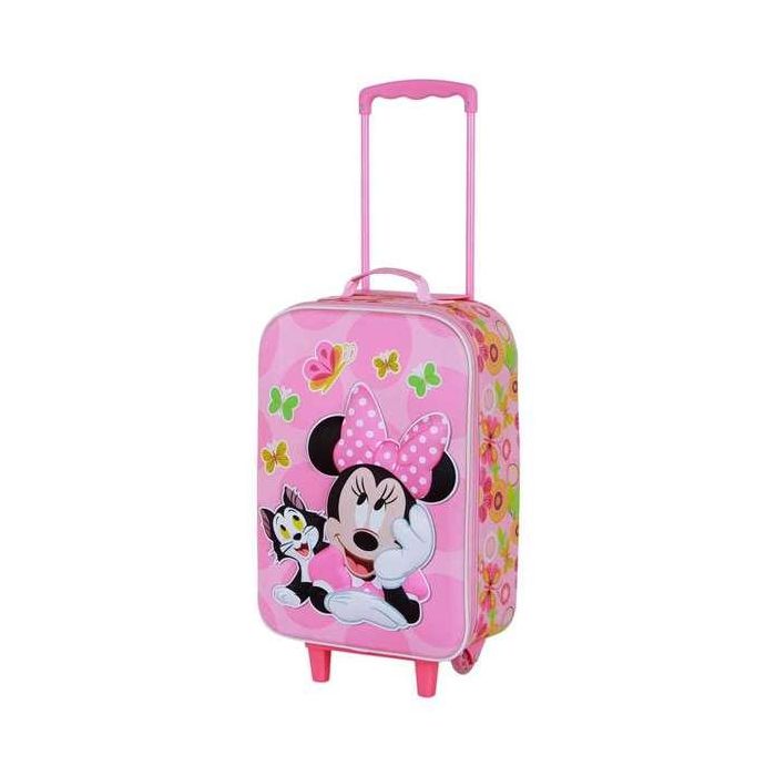 Karactermania Maleta Trolley Soft 3D Minnie Mouse Kitten Rosa Equipaje de Mano 52 x 33 x 17 cm 1