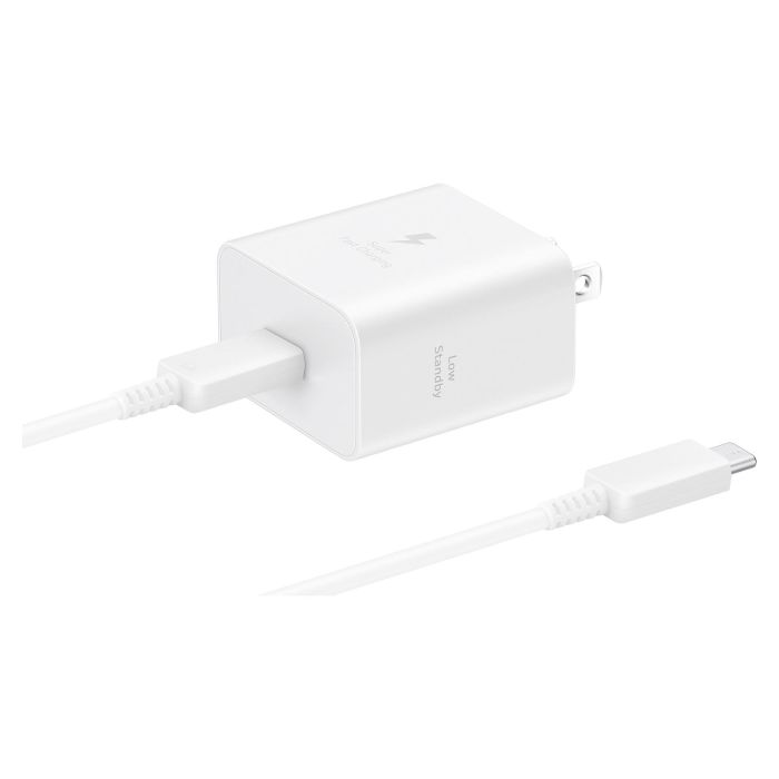 Samsung Cargador Rápido 45W EP-T4511 con Cable USB-C Blanco Super Fast Charging 2.0 18 Samsung Cargador Rápido 45W EP-T4511 con Cable USB-C Blanco Super Fast Charging 2.0 18