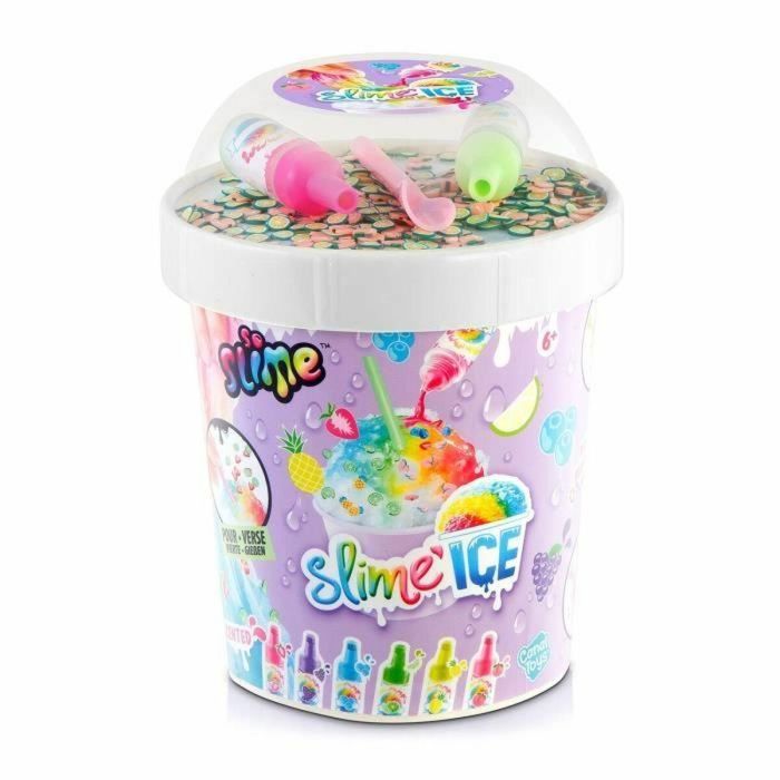 Canal Toys - SO SLIME DIY - Mega Vaso Slime Ice - Con 2 tintes perfumados, 1 cuchara y adornos - SSC 300 1