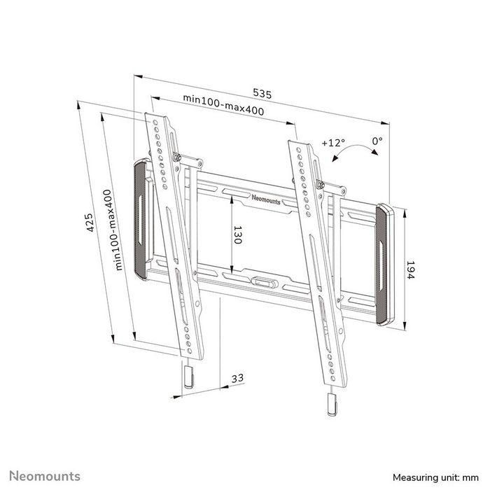 Neomounts WL35-550BL14 Soporte de TV Inclinable para Pared 32-75", Máx. 50 kg, VESA 100x100-400x400, Negro 19