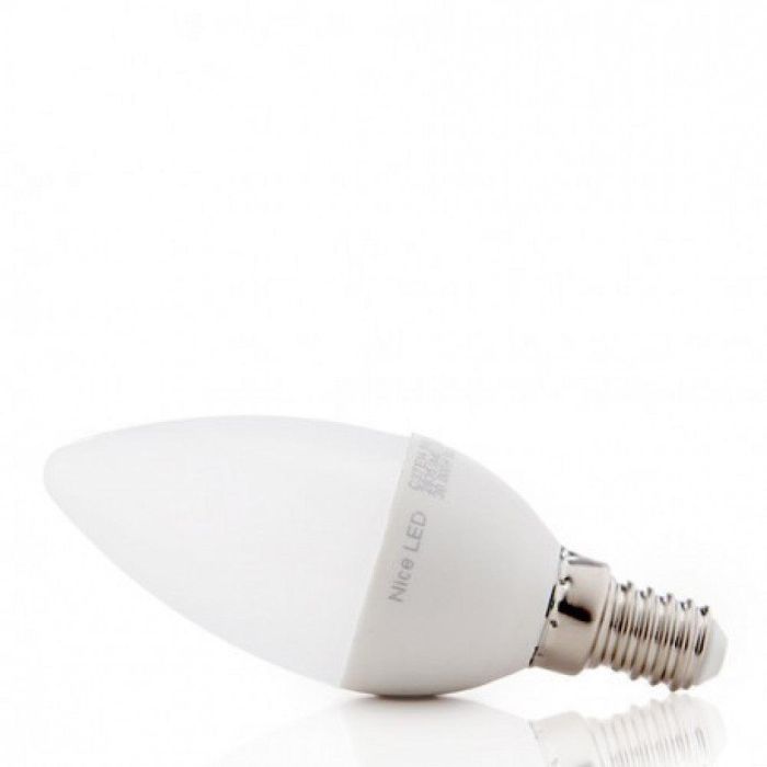 Pack 5 Bombillas LED E14 5W 410Lm 6000ºK 40.000H [HO-C37-E14-5W-RC-CW-PK5-AP] 5