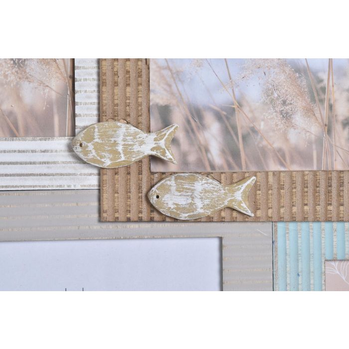 Marco Multifoto Atlantico DKD Home Decor Marron Turquesa 2 x 44.5 x 46.5 cm 1 Marco Multifoto Atlantico DKD Home Decor Marron Turquesa 2 x 44.5 x 46.5 cm 1