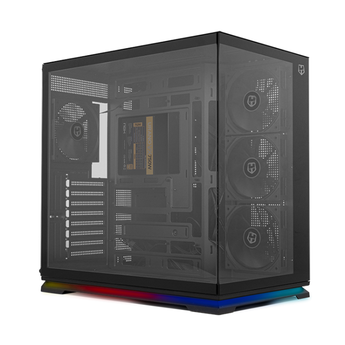 NOX HUMMER GALAXY ARGB - Semitorre ATX Gaming, Cristal Templado Frontal y Lateral, 4 Ventiladores PWM 120mm ARGB, Soporte GPU 420mm, USB Tipo-C, Negra