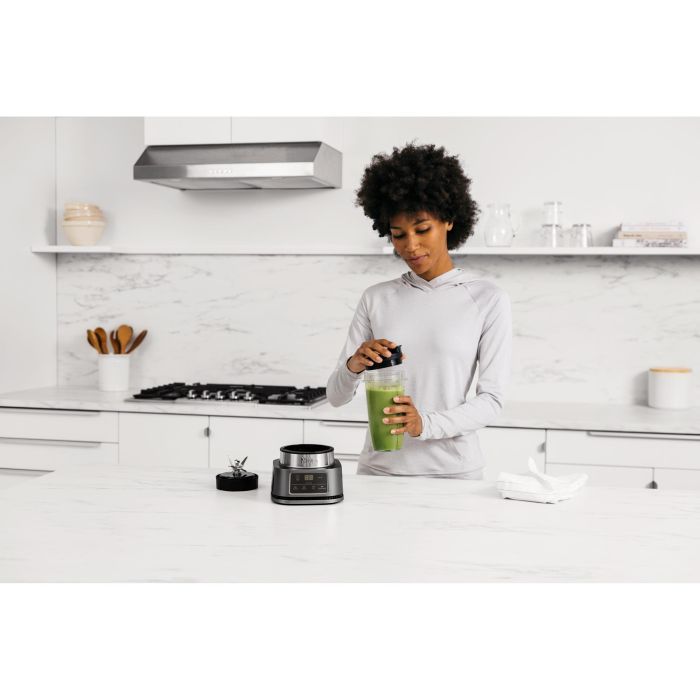 Ninja CB100EU Batidora de Vaso Power Nutri 2 en 1, 1100W, con Bol y Vaso, Tecnología Smart Torque y Auto-iQ 8 Ninja CB100EU Batidora de Vaso Power Nutri 2 en 1, 1100W, con Bol y Vaso, Tecnología Smart Torque y Auto-iQ 8