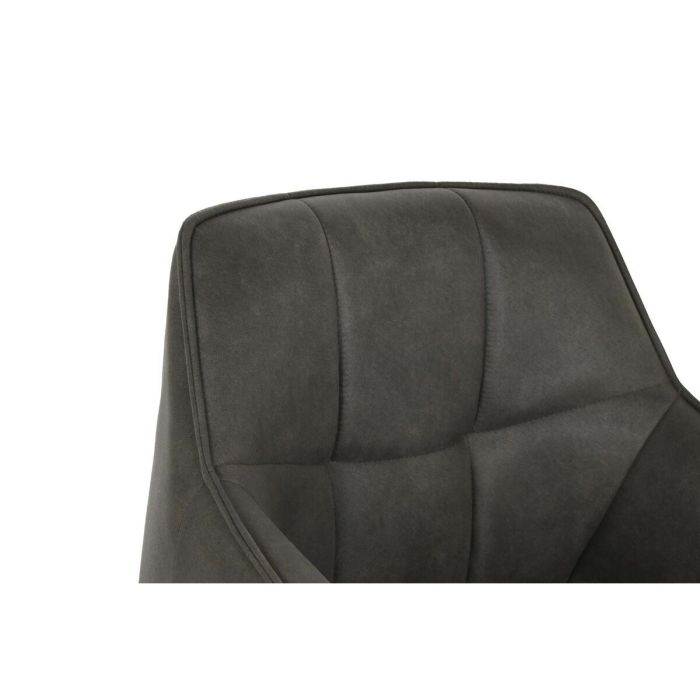 DKD Home Decor Silla Loft Microfibra y Metal, Simil Piel Marrón Oscuro y Negro, 60x60x84 cm, Altura Asiento 52 cm, Desmontable 6 DKD Home Decor Silla Loft Microfibra y Metal, Simil Piel Marrón Oscuro y Negro, 60x60x84 cm, Altura Asiento 52 cm, Desmontable 6