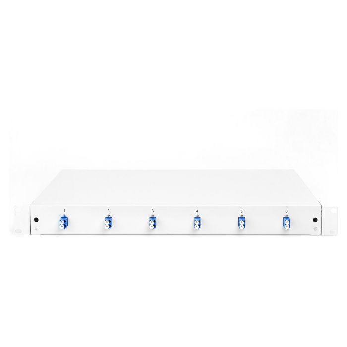 Digitus LWL Spleißbox 1HE bestückt 6x LC DX OS2 Grau - Caja de Empalme Fibra Óptica, Gris 4