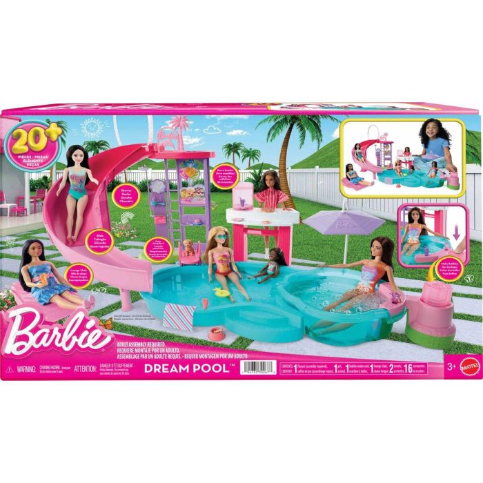 Barbie JFP01 Piscina de ensueño con Tobogán y Jacuzzi – Más de 20 accesorios 6 Barbie JFP01 Piscina de ensueño con Tobogán y Jacuzzi – Más de 20 accesorios 6