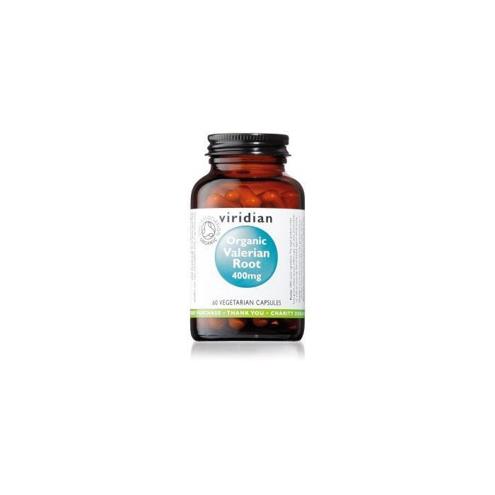 Viridian Valeriana Orgánica Raíz 400Mg 60 Cápsulas Veganas - Ayuda a la Calidad del Sueño