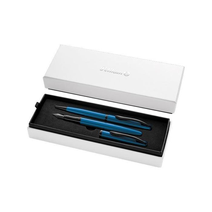 Juego Boligrafo+Pluma Pelikan Noble Aguamarina