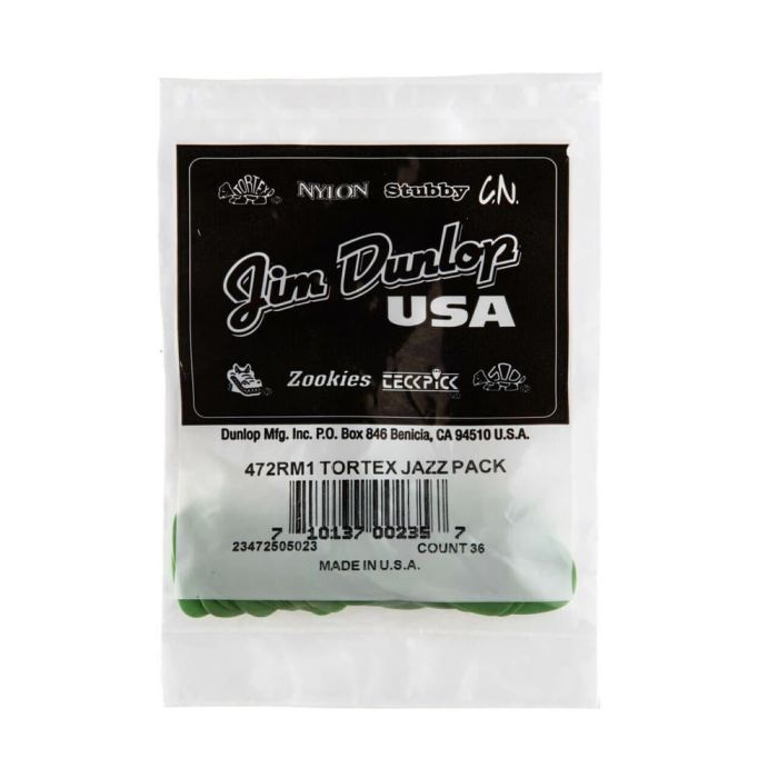 Pack 36 Púas Tortex Jazz I Green - Medium 4 Pack 36 Púas Tortex Jazz I Green - Medium 4