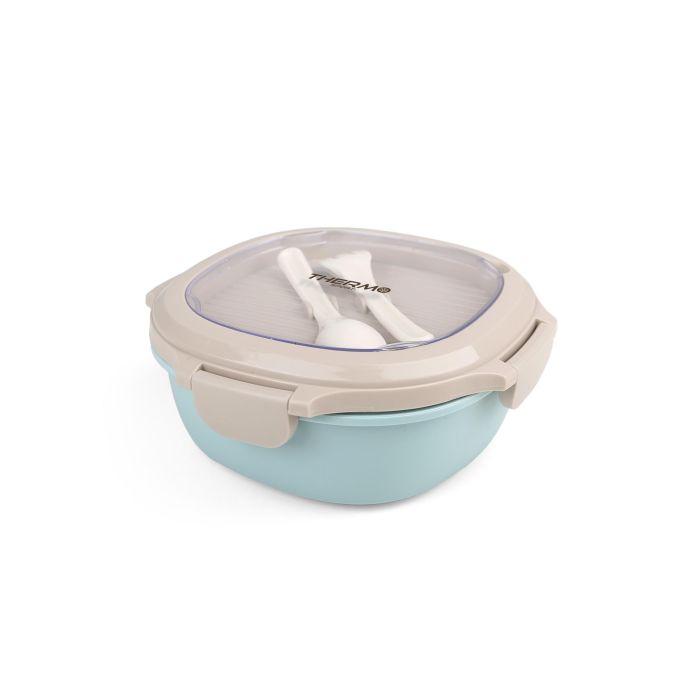 Thermosport Fiambrera Porta Alimentos Redonda 1080 ml - Recipiente Térmico de 20 x 20 x 8 cm (12 Unidades) 1